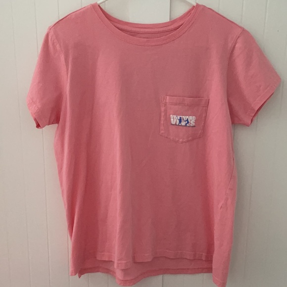 Vineyard Vines S Lacrosse T Shirt women’s Small Lax Rare! Coral - Picture 4 of 6